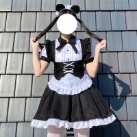 Black & White Gothic Lolita Maid Dress - Japanese Export Style Halloween Costume for Women thumbnail