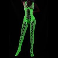 Blue Light Glow Mesh Tights - Fluorescent Nightclub Bodysuit for Sensual Party Wear & Night Out Style thumbnail