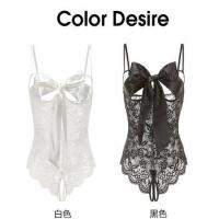 Butterfly Bow Lace Bodysuit Set for Small Bust - Sexy Sheer Temptation Outfit, Size-Inclusive Lingerie thumbnail