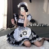 New Cat Girl Maid Costume - Plus Size Japanese Kawaii Cosplay Outfit, Classic Black & White Maid Dress thumbnail