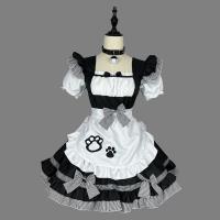 New Cat Girl Maid Costume - Plus Size Japanese Kawaii Cosplay Outfit, Classic Black & White Maid Dress thumbnail