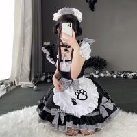 New Cat Girl Maid Costume - Plus Size Japanese Kawaii Cosplay Outfit, Classic Black & White Maid Dress thumbnail