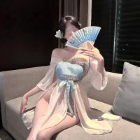 Chao Mu Lingerie Set - Elegant Chinese-Inspired Sexy Sweet Underwear for Women, Premium Silk-Look Sensual Outfit thumbnail