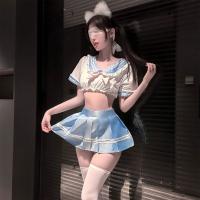 Chao Mu Pure Sailor-Style Lingerie Set - Flirty Pleated Skirt with JK-Inspired Sensual Design thumbnail