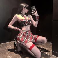 Chao Mu Sensual Lingerie Set - Pure & Tempting JK Skirt Style Erotic Outfit, Feminine Schoolgirl-Inspired Bedroom Wear thumbnail