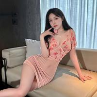 Chaomu Rose Temptation Lingerie Set - Pure-Yet-Mature Sheer Bustier Skirt for Sensual Confidence thumbnail