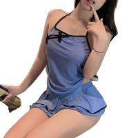 Cherry Blossom Lingerie Set - Sheer Side-Slit Cheongsam Style Dress, Seductive & Modest Vintage-Inspired Outfit thumbnail