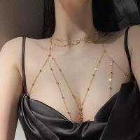 Cherry Blossom Sensual Body Chain - Sparkling Crystal Chest Necklace, Sexy Europe and America-Style Lingerie Accessory f thumbnail