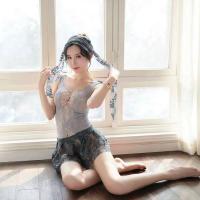 Cherry Passion Lingerie Set - Seductive Sheer Nightwear with Thong, Sexy Sleep Dress & Erotic Bedroom Outfit thumbnail