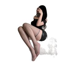 Cherry Romance Lace Bodystocking Set - Sexy Thin Sheer Mesh Thigh-High Stockings for Women, Spring & Fall Elegance thumbnail
