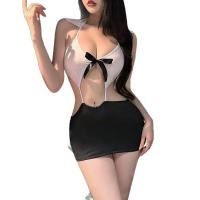 Cherry Romance Lingerie Set - Pure & Seductive OL Secretary Costume, Lace Sleepwear with Removable Bra & Panty thumbnail