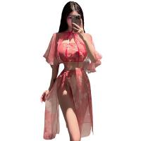 Original Chinese-Inspired Lingerie Set for Women – Seductive Hanfu-Style Sleepwear with Cherry Blossom Design thumbnail