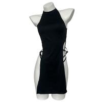 Chinese Style Qipao Lingerie Set - Sheer Lace Bodysuit with Cut-Out Details, Sensual Role Play Outfit thumbnail