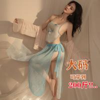 Chinese Traditional Doudou Lingerie - Sheer Chiffon Vintage Erotic Sleepwear, Retro No-Remove Uniform thumbnail
