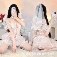 Christmas Bridal Lingerie Set - Sexy Naughty Sleepwear & Seductive Costume for Small Bust Women, Holiday Passion Outfit thumbnail