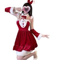 Christmas Bunny Lingerie Set for Women - Sexy Holiday Costume, Cute Rabbit Girl Outfit for Halloween & New Year thumbnail