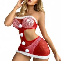 Christmas Lace Bodysuit for Women - Sexy Halloween Cut-Out Bodysuit & Matching Bikini Set thumbnail