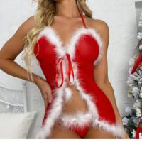 Christmas Lady Sexy Lingerie Set - Plush Hooded Robe & Matching Pajamas for Date Night, Holiday Party & Cozy Home Wear thumbnail