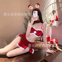 Christmas Lingerie Set - Sexy Santa Role Play Costume in Red for Holiday & New Year Eve thumbnail