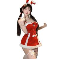 Christmas Lingerie Set for Women - Busty Sexy Bunny Costume, New Year Party Outfit, Cosplay & Naughty Holiday Wear thumbnail