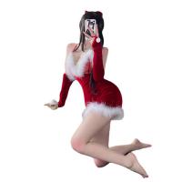 Christmas Naughty Nightclub Sleepwear Set - Seductive Pure-Delight Mini Skirt & Lace Lingerie Outfit thumbnail