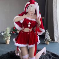 Christmas Reindeer Costume Set - Sexy Fuzzy Holiday Lingerie for New Year & Christmas Parties thumbnail