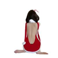 Christmas Velvet Dress - Sexy Plush Pure & Tempting Bodycon Holiday Party Dress with Festive Knit Sweater Top thumbnail