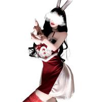 Christmas Velvet Lingerie Set - Elegant Qipao Sleep Dress & Cosplay Outfit for Small Bust thumbnail