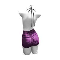 Chu Rui Women's Seductive Office Dress - Deep V-Neck Bodycon Secretary Skirt with Adjustable Ties thumbnail