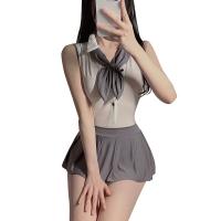 College-Style Backless Lingerie Dress - Seductive JK Uniform Set for Women, Pure & Tempting Outfit thumbnail