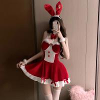 Cute Bunny Lingerie Dress - Sexy Backless Christmas Costume & New Year Sleepwear Outfit thumbnail