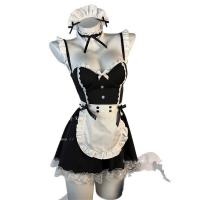 Cute Maid Costume Set for Women - Sexy Cosplay Outfit with Underwire Push-Up Bra & Matching Skirt thumbnail