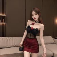 Dark Romance Lace Bodysuit - Sheer Mesh Rose-Embellished Sexy Lingerie Set for Curvy Women thumbnail