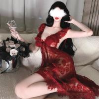 Domeila Plus Size Lace Sleep Dress - Sexy Sheer Seductive Nightgown for Bedroom Romance thumbnail