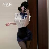 Domiela Sexy Air Hostess Costume for Women – Seductive Secretary Role Play Outfit, Professional Lingerie Set thumbnail