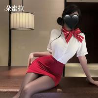 Domiela Sexy Air Hostess Costume for Women – Seductive Secretary Role Play Outfit, Professional Lingerie Set thumbnail
