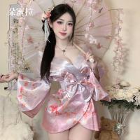 Domila Sexy Deep V Anime-Inspired Kimono Lingerie Set – Japanese School Uniform Style Sleepwear for Women thumbnail