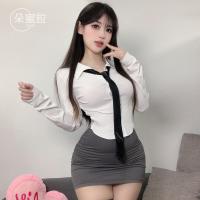 Domila Sexy Lingerie Set - Pure & Tempting Short Skirt Outfit for Nightclub, Secretary & Teacher Roleplay thumbnail