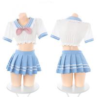 Domoila Pure Love Schoolgirl JK Uniform Set - Sweet Crop Top & Mini Skirt Lingerie thumbnail