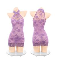 Domoila Purple Cheongsam Lingerie Set - Seductive Pure-Yu Sleepwear & Bodycon Dress Outfit for Women thumbnail