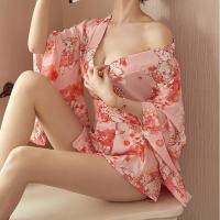Dorothy Plus Size Japanese Vintage Kimono Lingerie - Sheer Sleeve Sexy Corset Costume thumbnail