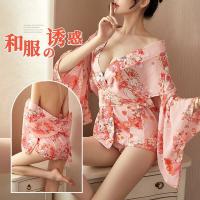 Dorothy Plus Size Japanese Vintage Kimono Lingerie - Sheer Sleeve Sexy Corset Costume thumbnail