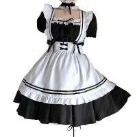 Double-Child Plus Size Japanese Maid Costume - Cute Lolita Student Uniform Cosplay Dress Set for Women thumbnail
