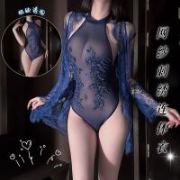 Dowemi Sexy Lace Bodysuit for Women - Elegant Embroidered Sheer Mesh Bodycon Sleepwear & Lingerie Set thumbnail