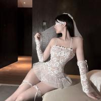 Dreamy Bridal Lingerie Set - Sensual Lace Sheer Mesh Romantic Wedding Underwear for Women thumbnail