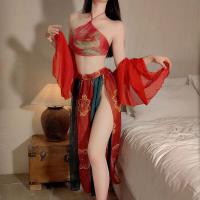 Dunhuang Flying Apsaras Lingerie - Sexy Chinese Hanfu Sleep Dress with Sheer Mesh & Imperial Court Style thumbnail