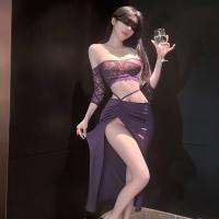 Elegant Women's Sexy Lingerie Set – Shimmering Halter Top & Matching Bottoms for Sophisticated Romance thumbnail