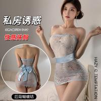 Embroidered Kimono Lingerie Set - Sexy Lace-Up Cheongsam Mini Dress & Maid Outfit for Women thumbnail