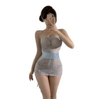 Embroidered Kimono Lingerie Set - Sexy Lace-Up Cheongsam Mini Dress & Maid Outfit for Women thumbnail
