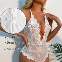 European and American style sexy lingerie, no need to take it off, provocative crotchless design, plus size see-through  thumbnail